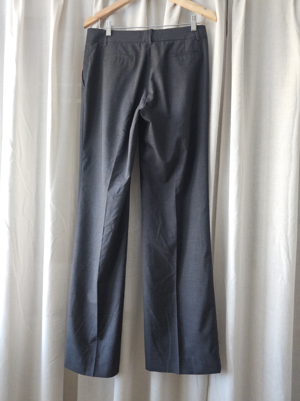 CH Carolina Herrera Gray Wool Blend Straight Leg Dress Pants Trousers Size 8 - Picture 2 of 8